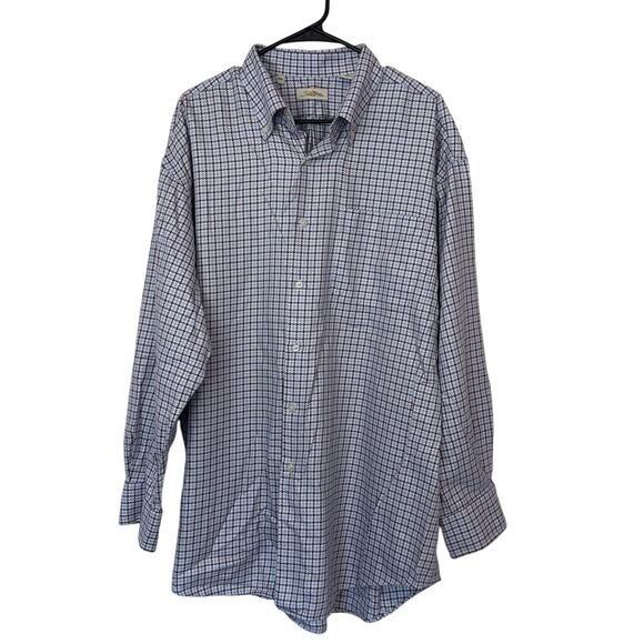 Peter Millar Other - Peter Millar Men’s Button Down Shirt Size XXL Red Blue Checkered Golf Preppy
